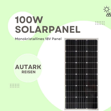 100W Solarpanel Monokristalline 18V Solarmodul