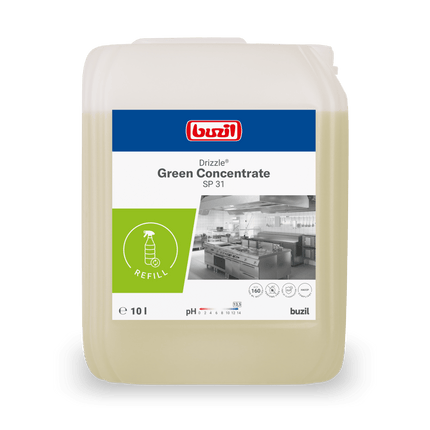 Drizzle® Green Concentrate Öl- und Fettlöser farblos - hellgelb | Kanister (10 l)