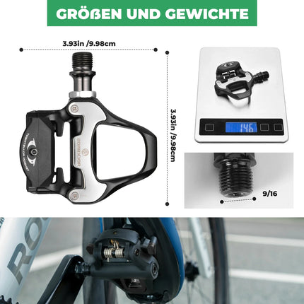 SPD Fahrradpedale 146g Leichtgewicht LOOK KEO Kompatibel