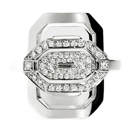 Ring My Way Mini Semi Pavée aus Diamanten/Silber