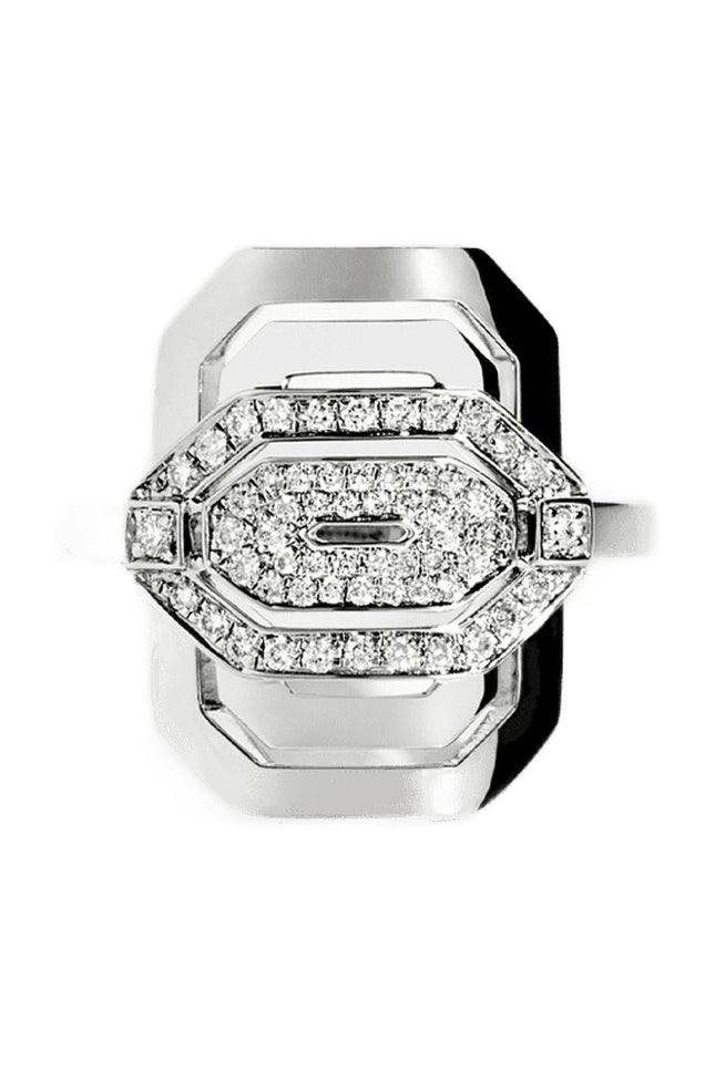 Ring My Way Mini Semi Pavée aus Diamanten/Silber