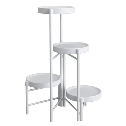 Faltbarer Eckiger Pflanzenständer Metall – 3/4 – stöckiges Blumenregal für Indoor & Outdoor – Klappbares Pflanzenregal für Balkon, Terrasse & Garten