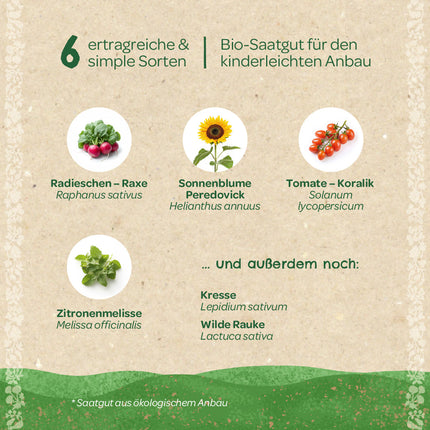 BIO-Saatgut-Set "Kinder-Garten"