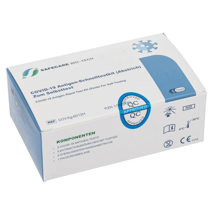 Safecare Laientest 5er COVID-19 Antigen Rapid Test | Packung (5 Stück)