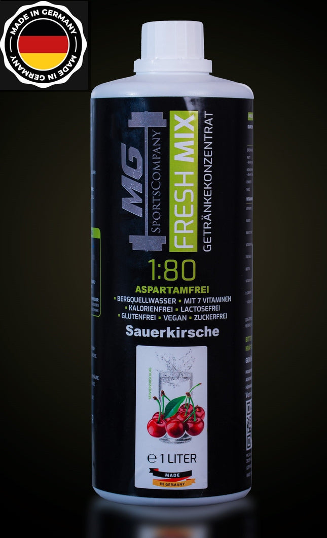 Fitness Getränkekonzentrat - Sauerkirsche - mit 7 wertvollen Vitaminen ergibt 80 Liter