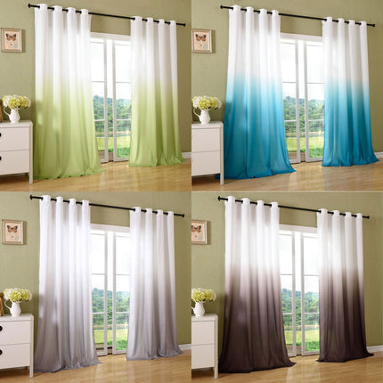Schal blickdicht Vorhang Ösen Gardine Microsatin Farbverlauf Microfaser 204252