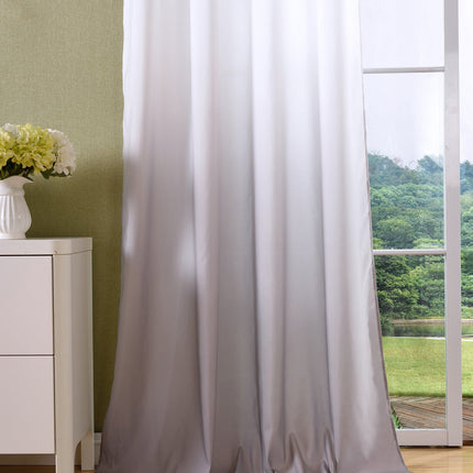Schal blickdicht Vorhang Ösen Gardine Microsatin Farbverlauf Microfaser 204252