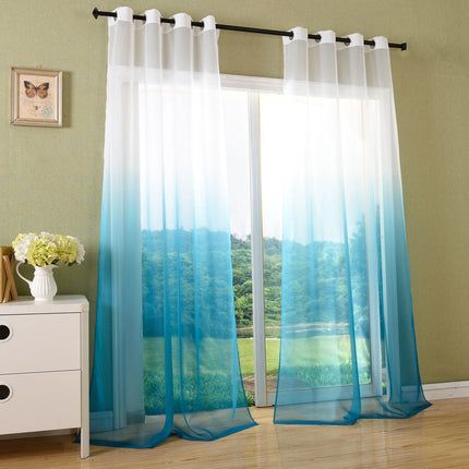 Schal transparent Farbverlauf Vorhang mit Ösen Gardine Voile 204202