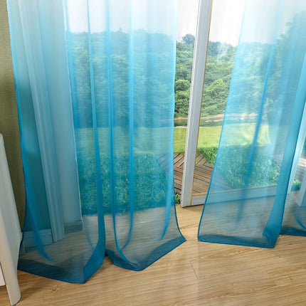 Schal transparent Farbverlauf Vorhang mit Ösen Gardine Voile 204202