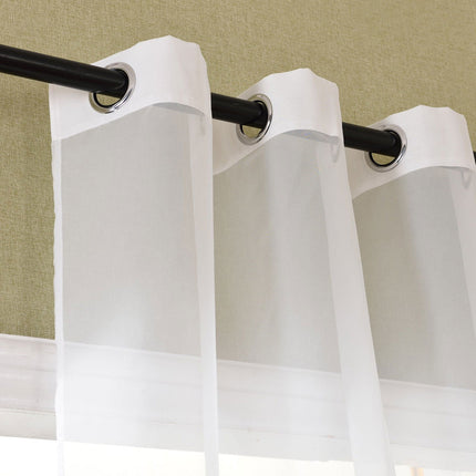 Schal transparent Farbverlauf Vorhang mit Ösen Gardine Voile 204202