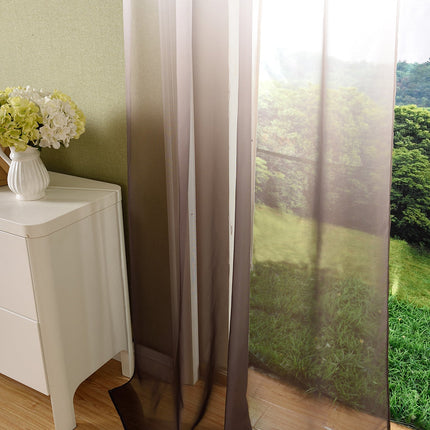 Schal transparent Farbverlauf Vorhang mit Ösen Gardine Voile 204202
