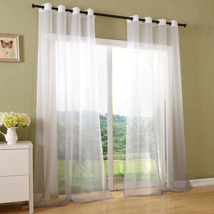Schal transparent Farbverlauf Vorhang mit Ösen Gardine Voile 204202