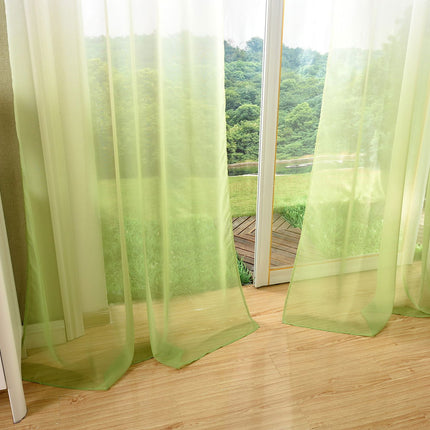 Schal transparent Farbverlauf Vorhang mit Ösen Gardine Voile 204202