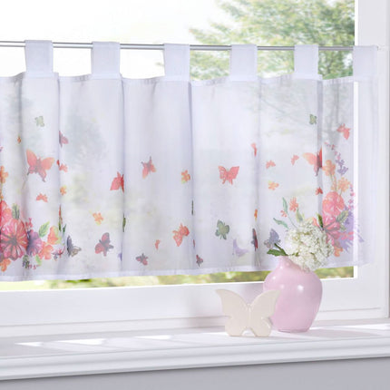 Scheibengardine »Digital Druck« Voile Kurzgardine SChlaufen Transparent Digital Druck Küche Fenster Modern 10000262