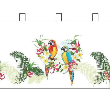 Scheibengardine »Digital Druck« Voile Kurzgardine SChlaufen Transparent Digital Druck Küche Fenster Modern 10000262