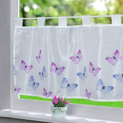 Scheibengardine Voile »Ulm« Ausbrenner Bedruckt Sichtschutz Transparent  Küchenfenster 202071