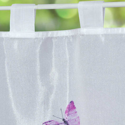 Scheibengardine Voile »Ulm« Ausbrenner Bedruckt Sichtschutz Transparent  Küchenfenster 202071