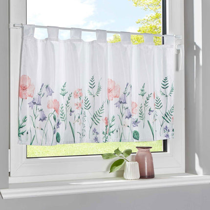 Scheibengardine Voile »Ulm« Ausbrenner Bedruckt Sichtschutz Transparent  Küchenfenster 202071