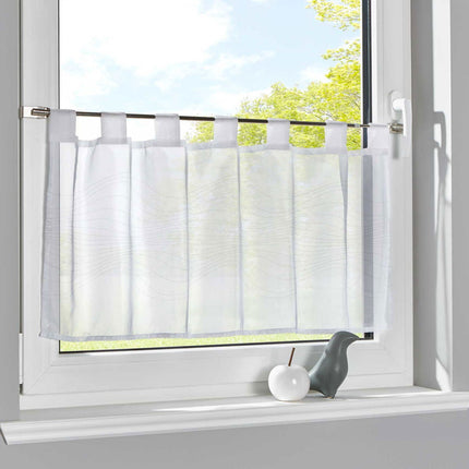 Scheibengardine Voile »Ulm« Ausbrenner Bedruckt Sichtschutz Transparent  Küchenfenster 202071