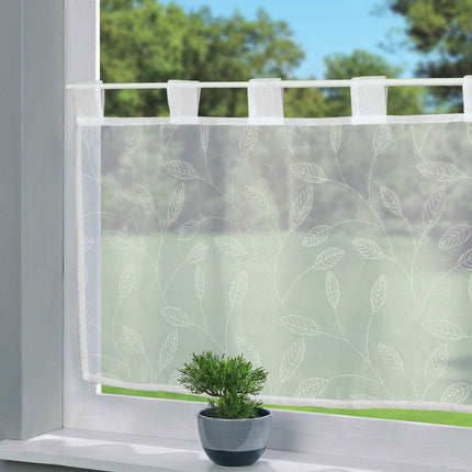 Scheibengardine Voile »Ulm« Ausbrenner Bedruckt Sichtschutz Transparent  Küchenfenster 202071