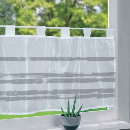 Scheibengardine Voile »Ulm« Ausbrenner Bedruckt Sichtschutz Transparent  Küchenfenster 202071