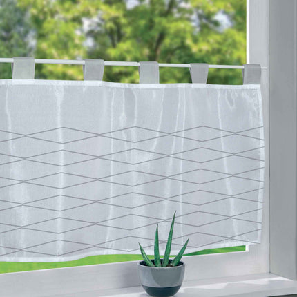 Scheibengardine Voile »Ulm« Ausbrenner Bedruckt Sichtschutz Transparent  Küchenfenster 202071