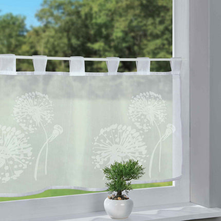 Scheibengardine Voile »Ulm« Ausbrenner Bedruckt Sichtschutz Transparent  Küchenfenster 202071