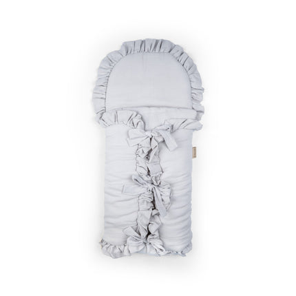 Babyschlafsack Cuddly Musselin mit Schleifen - ganzjähriger Puckschlafsack