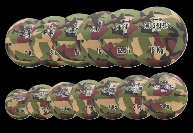 Medizinball Camouflage von: 0,5 kg bis 15 kg - C.P. Sports - K5