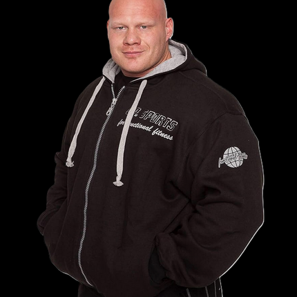 Zip-Hoodie -Unisex- Schwarz / Weiß - C.P. Sports - S15