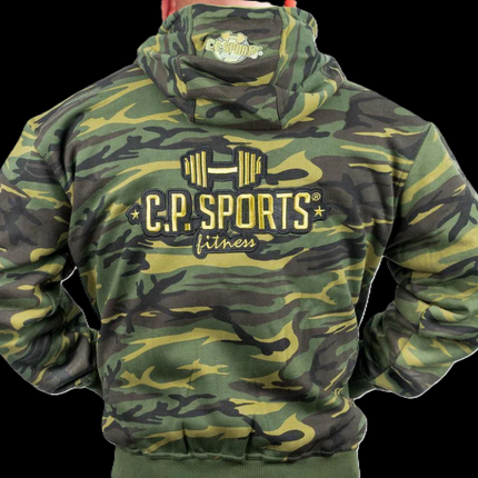 Zip-Hoodie - Unisex - Camouflage Grün - C.P. Sports - S15