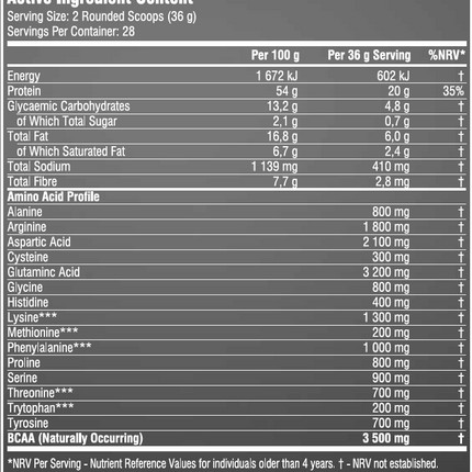 Vegan Protein - SSA Suplements - Vanille / Schoko