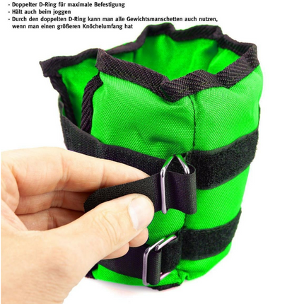 Gewichtsmanschetten 0,5 kg - neongrün (PAAR)