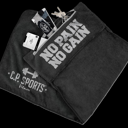 Fitness Handtuch Towel Mikrofaser  + Tasche mit Reißverschluss - C.P. SPORTS