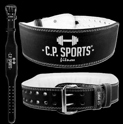 Gewichthebergürtel Leder Schwarz - C.P. Sports - T4-8