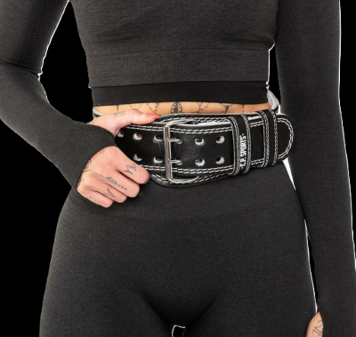 Gewichthebergürtel Leder Schwarz - C.P. Sports - T4-8
