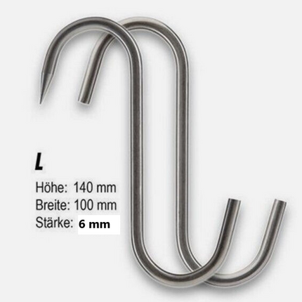 S-Haken Fleischhaken - Räuchernhaken -Verzinkt - verschiedene Varianten