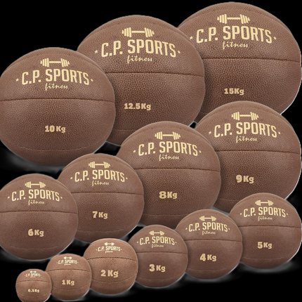 Medizinball / Farbe: Braun / verschiedene Größen - C.P. Sports K5