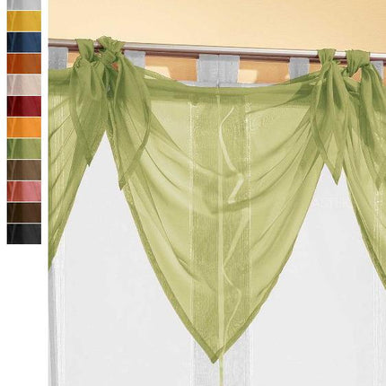 Segeltuch Querbehang aus transparentem Voile, die ideale Ergänzung zu unseren Gardinen 61003