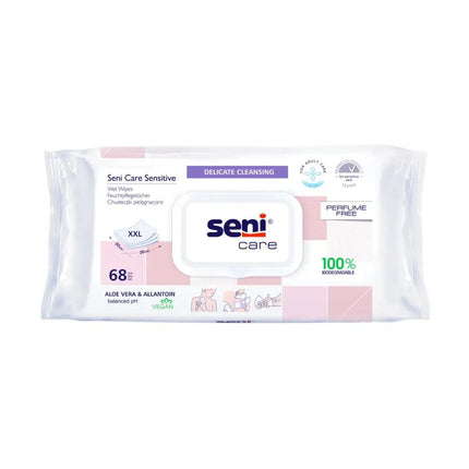 Seni Care Sensitive Feuchttücher - 68 Stück | Packung (68 Stück)