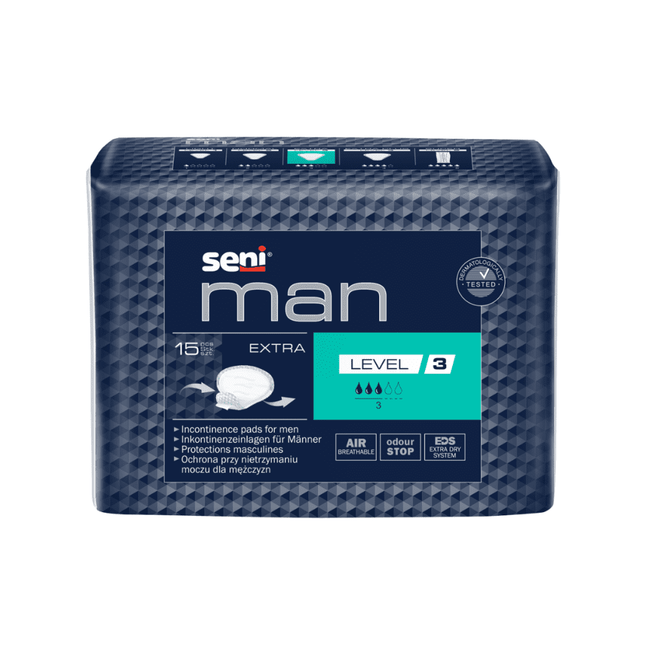 Seni Man Extra Level 3 Inkontinenzeinlage | Packung (15 Stück)