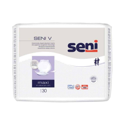 Seni V maxi saugstarke Vliesvorlage | Packung (30 Stück)