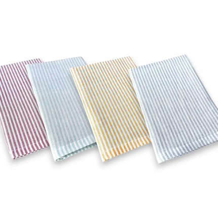4er-Pack Servietten Set » 40 x 40 cm Stoffservietten mit Glitzer Streifen » elegante Tischservietten aus Baumwolle » wiederverwendbare Tücher für Hochzeit, Feier & Gastronomie