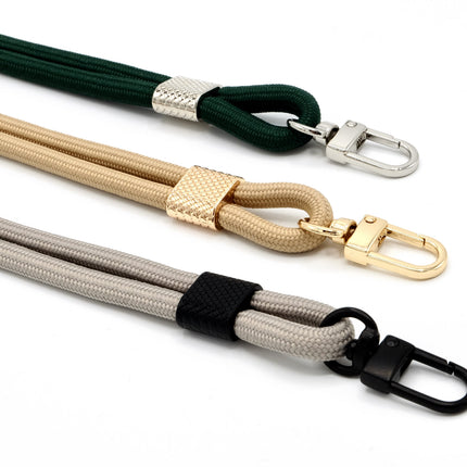 Schlüsselanhänger aus Seil mit Karabiner Blaugrau