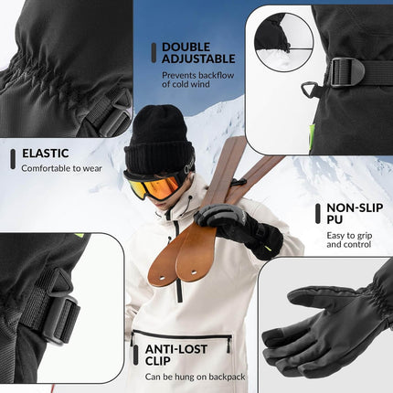 Qunature Skihandschuhe wasserdicht