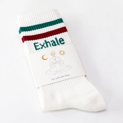 Socken mit Yoga-Motiv: Inhale Exhale | Namasté