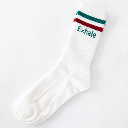 Socken mit Yoga-Motiv: Inhale Exhale | Namasté