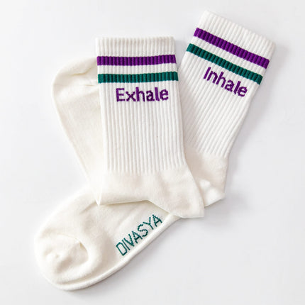Socken mit Yoga-Motiv: Inhale Exhale | Namasté