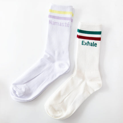 Socken mit Yoga-Motiv in 2 Varianten: Inhale Exhale | Namasté
