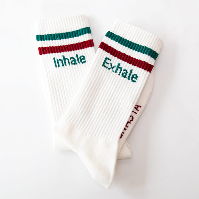 Socken mit Yoga-Motiv: Inhale Exhale | Namasté